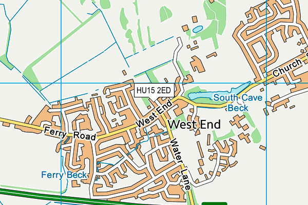 HU15 2ED map - OS VectorMap District (Ordnance Survey)