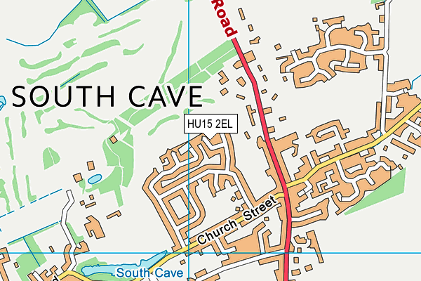 HU15 2EL map - OS VectorMap District (Ordnance Survey)