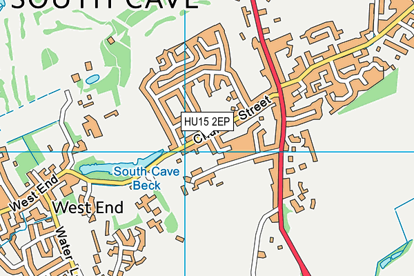 East Riding Leisure South Cave  map (HU15 2EP) - OS VectorMap District (Ordnance Survey)