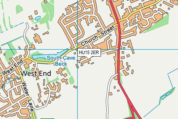 HU15 2ER map - OS VectorMap District (Ordnance Survey)