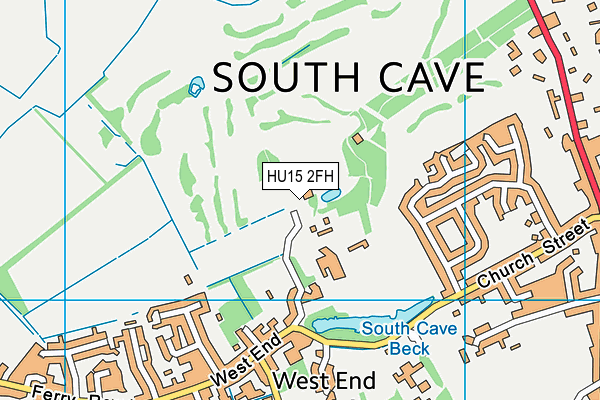 HU15 2FH map - OS VectorMap District (Ordnance Survey)