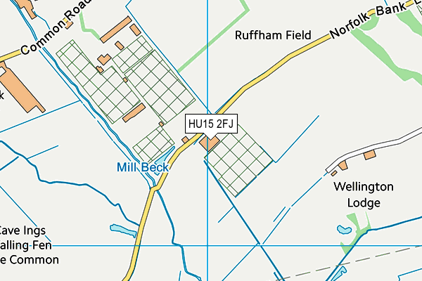 HU15 2FJ map - OS VectorMap District (Ordnance Survey)