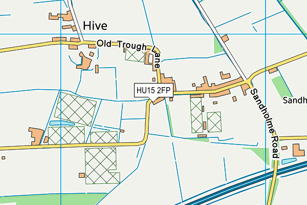 HU15 2FP map - OS VectorMap District (Ordnance Survey)
