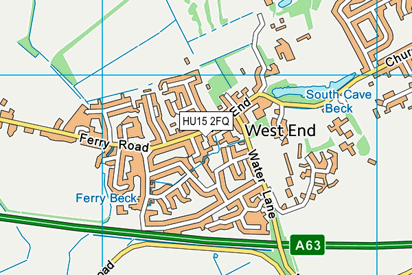 HU15 2FQ map - OS VectorMap District (Ordnance Survey)