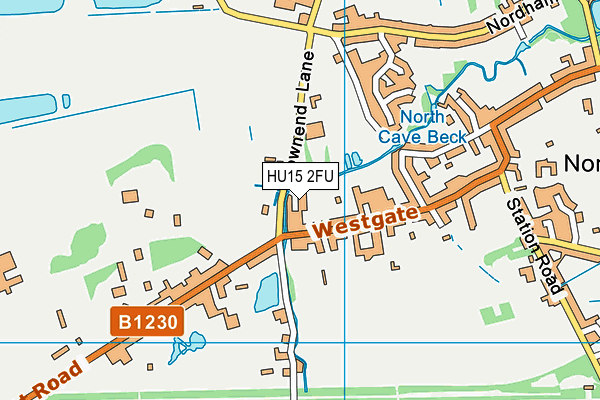 HU15 2FU map - OS VectorMap District (Ordnance Survey)