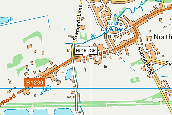 HU15 2GR map - OS VectorMap District (Ordnance Survey)