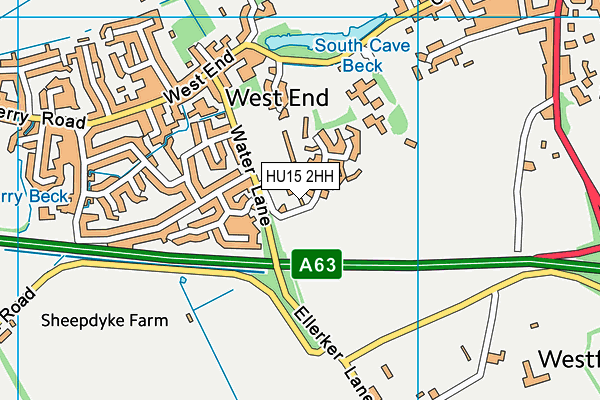 HU15 2HH map - OS VectorMap District (Ordnance Survey)