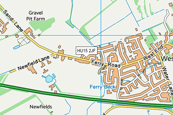 HU15 2JF map - OS VectorMap District (Ordnance Survey)