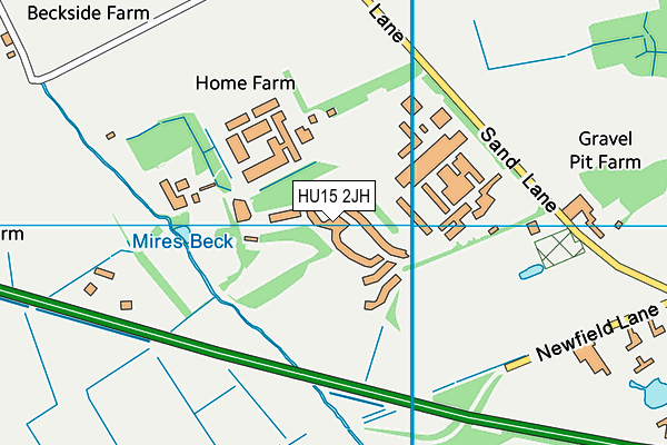 HU15 2JH map - OS VectorMap District (Ordnance Survey)