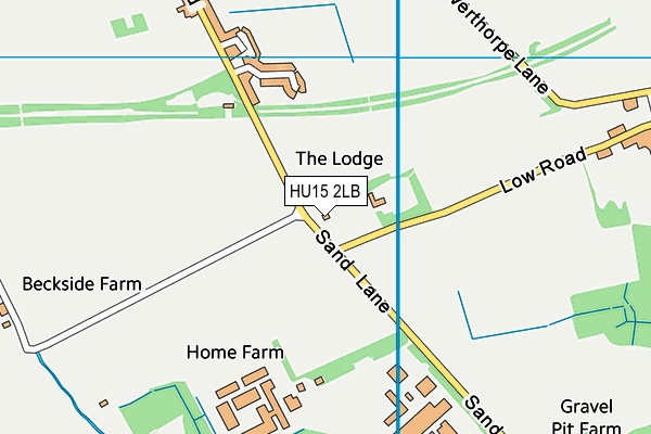 HU15 2LB map - OS VectorMap District (Ordnance Survey)