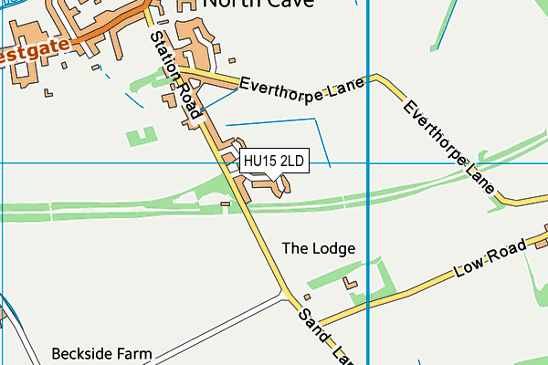 HU15 2LD map - OS VectorMap District (Ordnance Survey)