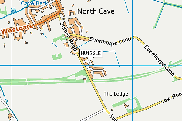 HU15 2LE map - OS VectorMap District (Ordnance Survey)