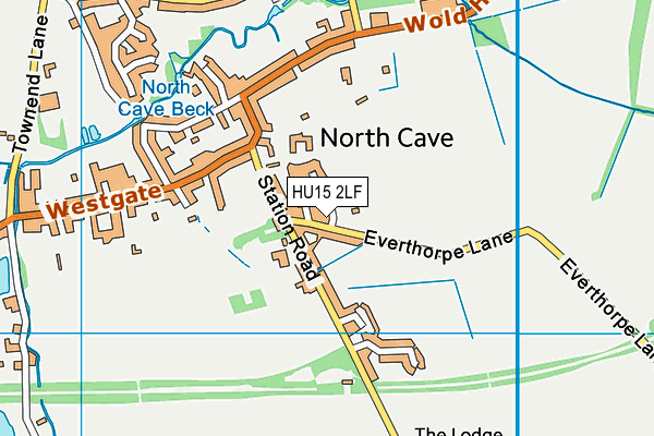 HU15 2LF map - OS VectorMap District (Ordnance Survey)