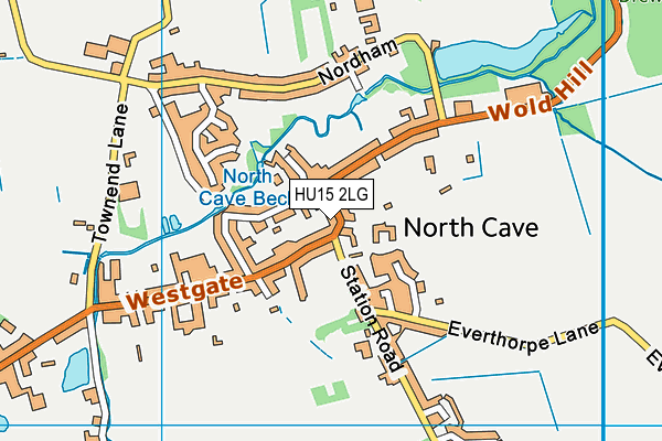 HU15 2LG map - OS VectorMap District (Ordnance Survey)