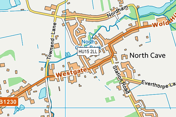 HU15 2LL map - OS VectorMap District (Ordnance Survey)