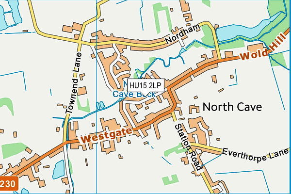 HU15 2LP map - OS VectorMap District (Ordnance Survey)