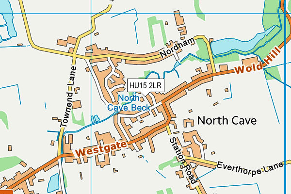 HU15 2LR map - OS VectorMap District (Ordnance Survey)