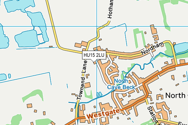 HU15 2LU map - OS VectorMap District (Ordnance Survey)