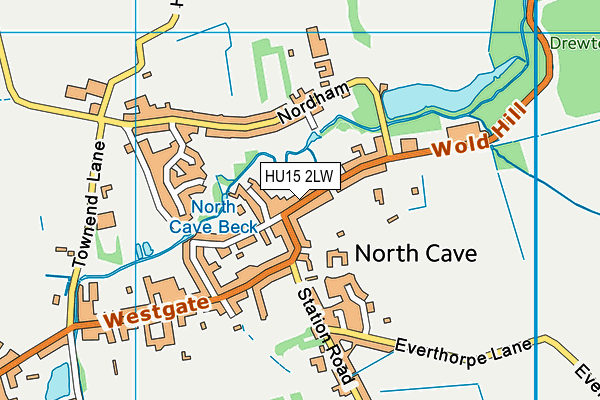 HU15 2LW map - OS VectorMap District (Ordnance Survey)