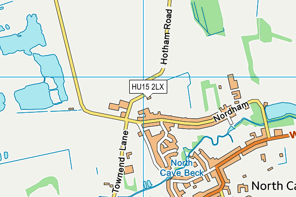 HU15 2LX map - OS VectorMap District (Ordnance Survey)