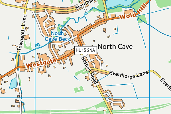 HU15 2NA map - OS VectorMap District (Ordnance Survey)