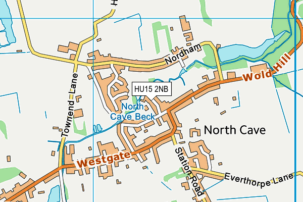 HU15 2NB map - OS VectorMap District (Ordnance Survey)