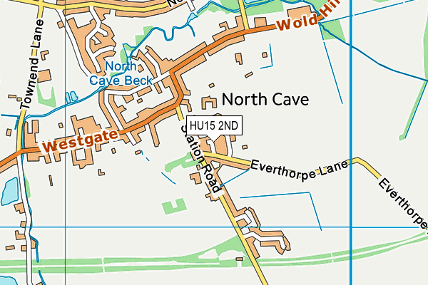 HU15 2ND map - OS VectorMap District (Ordnance Survey)