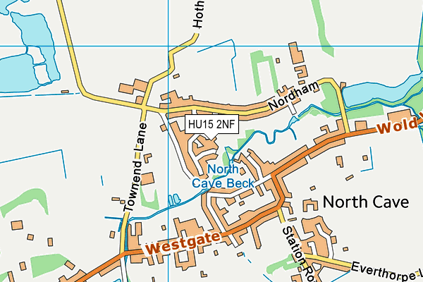 HU15 2NF map - OS VectorMap District (Ordnance Survey)