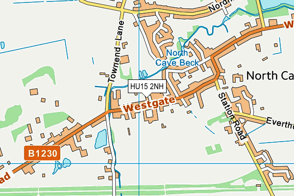 HU15 2NH map - OS VectorMap District (Ordnance Survey)