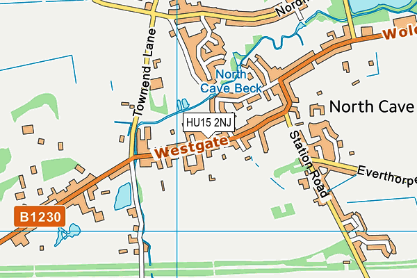 HU15 2NJ map - OS VectorMap District (Ordnance Survey)