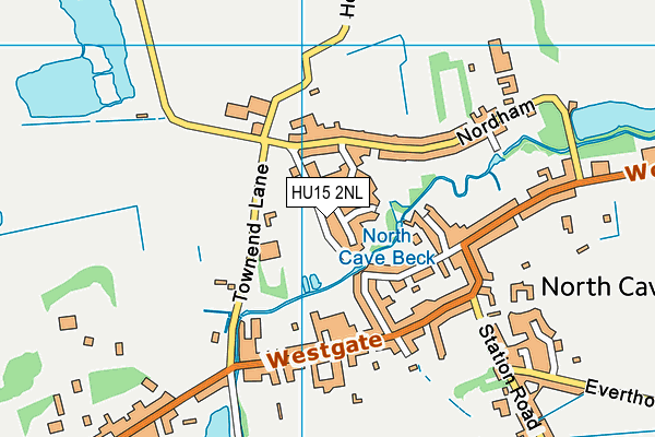 HU15 2NL map - OS VectorMap District (Ordnance Survey)