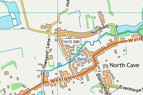 HU15 2NN map - OS VectorMap District (Ordnance Survey)