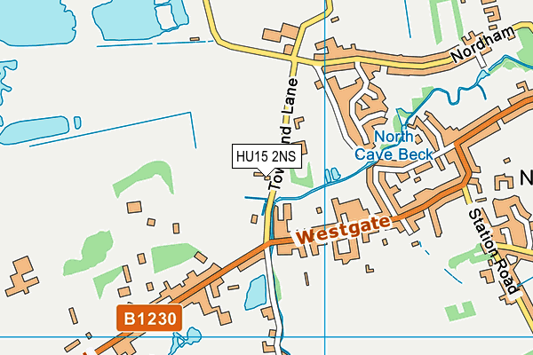 HU15 2NS map - OS VectorMap District (Ordnance Survey)