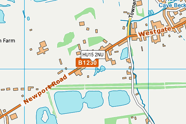 HU15 2NU map - OS VectorMap District (Ordnance Survey)