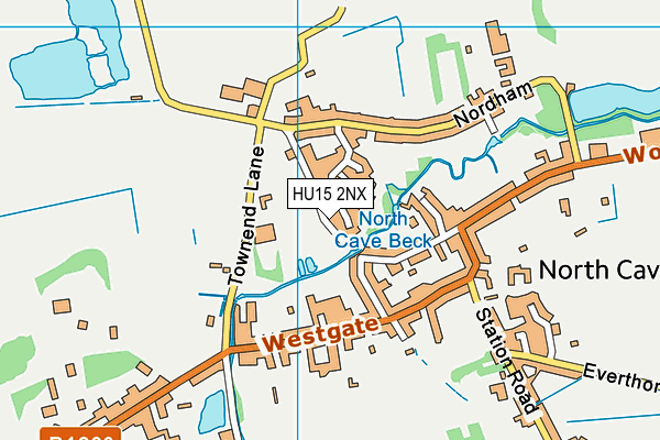 HU15 2NX map - OS VectorMap District (Ordnance Survey)