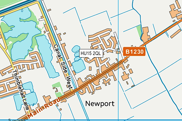 HU15 2QL map - OS VectorMap District (Ordnance Survey)