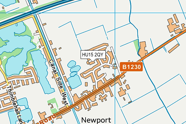 HU15 2QY map - OS VectorMap District (Ordnance Survey)