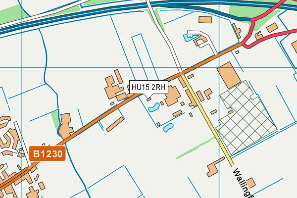 HU15 2RH map - OS VectorMap District (Ordnance Survey)
