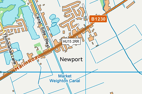HU15 2RR map - OS VectorMap District (Ordnance Survey)
