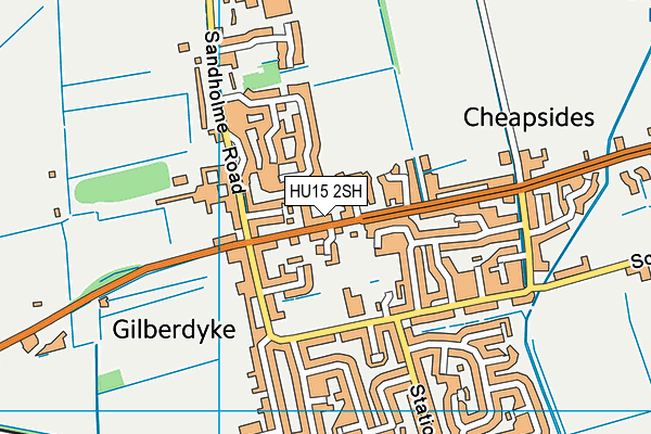 HU15 2SH map - OS VectorMap District (Ordnance Survey)