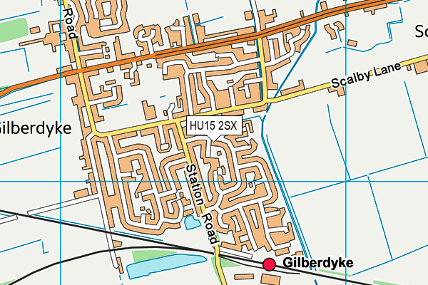 HU15 2SX map - OS VectorMap District (Ordnance Survey)