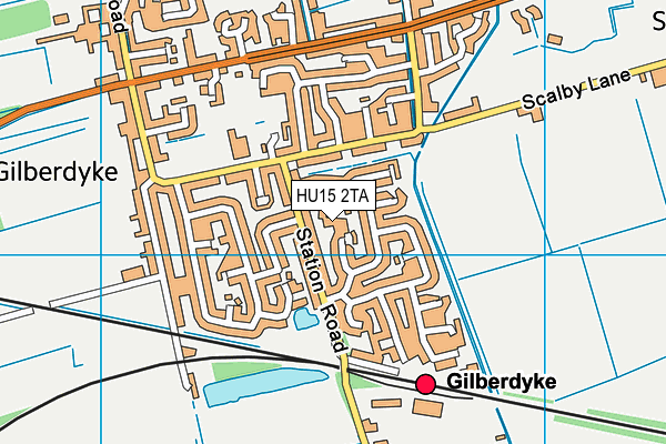 HU15 2TA map - OS VectorMap District (Ordnance Survey)