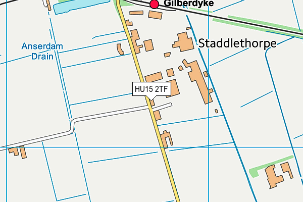 HU15 2TF map - OS VectorMap District (Ordnance Survey)