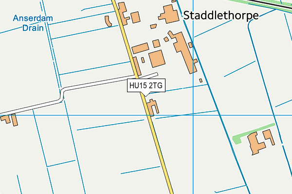 HU15 2TG map - OS VectorMap District (Ordnance Survey)