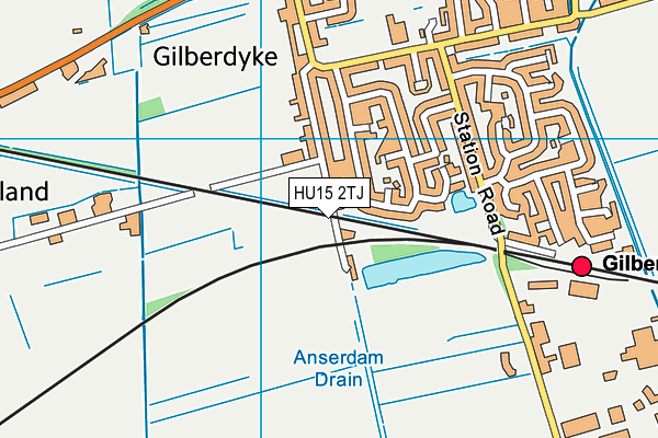 HU15 2TJ map - OS VectorMap District (Ordnance Survey)