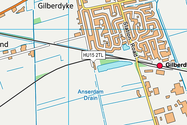 HU15 2TL map - OS VectorMap District (Ordnance Survey)