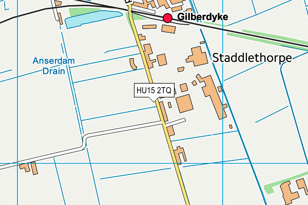 HU15 2TQ map - OS VectorMap District (Ordnance Survey)