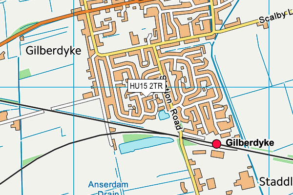 HU15 2TR map - OS VectorMap District (Ordnance Survey)