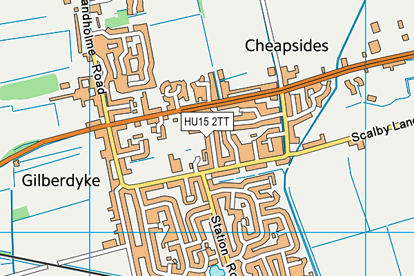 HU15 2TT map - OS VectorMap District (Ordnance Survey)