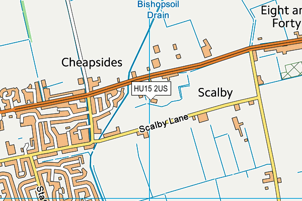 HU15 2US map - OS VectorMap District (Ordnance Survey)